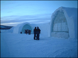 Outside Icehotel