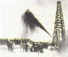 Spindletop gusher