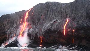 Towns have been built close to volcanoes