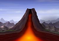 Volcano animation