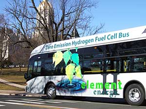 Bus powered by fuel cells