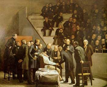 first operation using general anesthesia