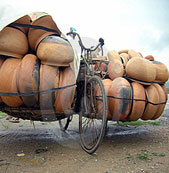 Overloaded bicycle