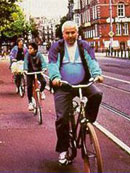 Bicycle lanes in city