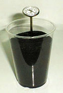 Cup with thermometer
