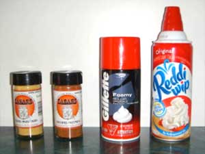 Shaving cream and whipped cream