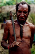 Dani man with stone ax