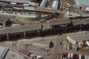 Partially collapsed 15-story highCollapsed bridge-rise building